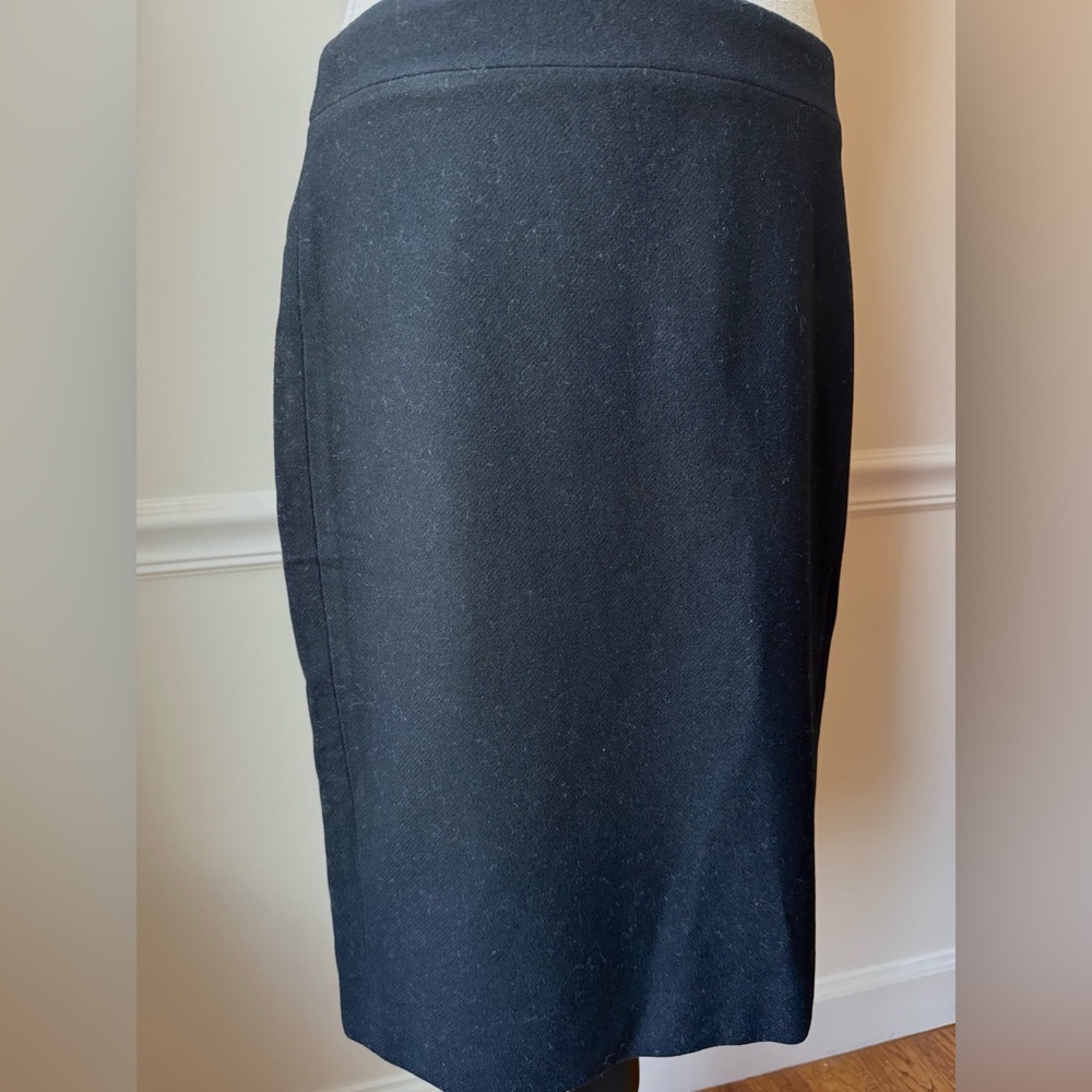 VTG J. Crew Wool Blend Black Pencil Skirt Size 6 - Picture 11 of 11